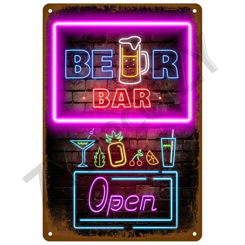 Beer Metal Sign Funny Poster Home Decor For Bar Pub Club Man Cave Tin Sign Rum Brand Vintage Wall Decoration Art Plate Mural