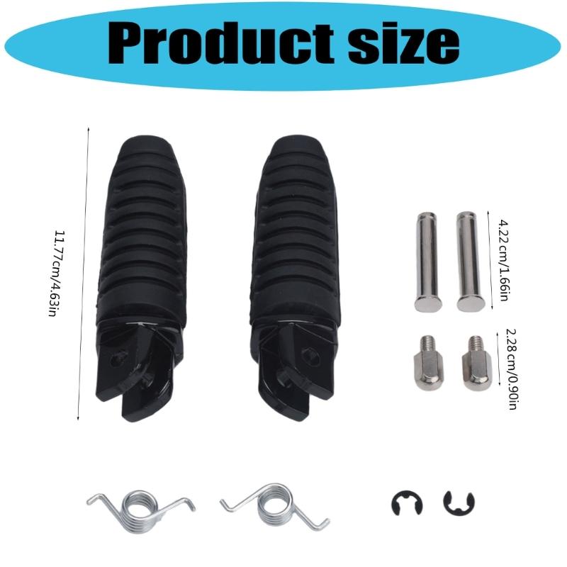 Front Footrest Replacement Set for GSX1300R 1999-2019, ABS Construction with Grooves Across Foot-Contact Areas
