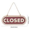 Double Sided Business Door Sign with Rope Wooden Open and Close Sign Business Door Hanging Tag for Store Door Window