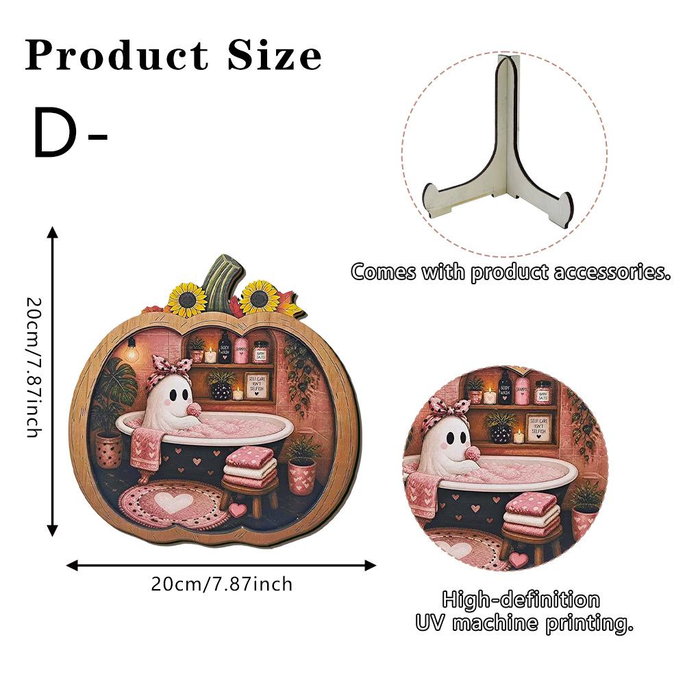 Halloween Pumpkin House-shaped Wooden Decorative Item, Creating A Warm and Cozy Home Scene Atmosphere, A Home Decoration Item, Handicraft Item