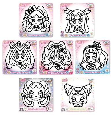 Nobu Company Kimi to Idol Set de Arcilla Mágica de 7 Piezas Kyun PreCure (Cure Idol/Cure Ink/Cure Kyun/Cure Zkyuun/Cure Kiss/Purirun/Meloron) KIP1233-SET