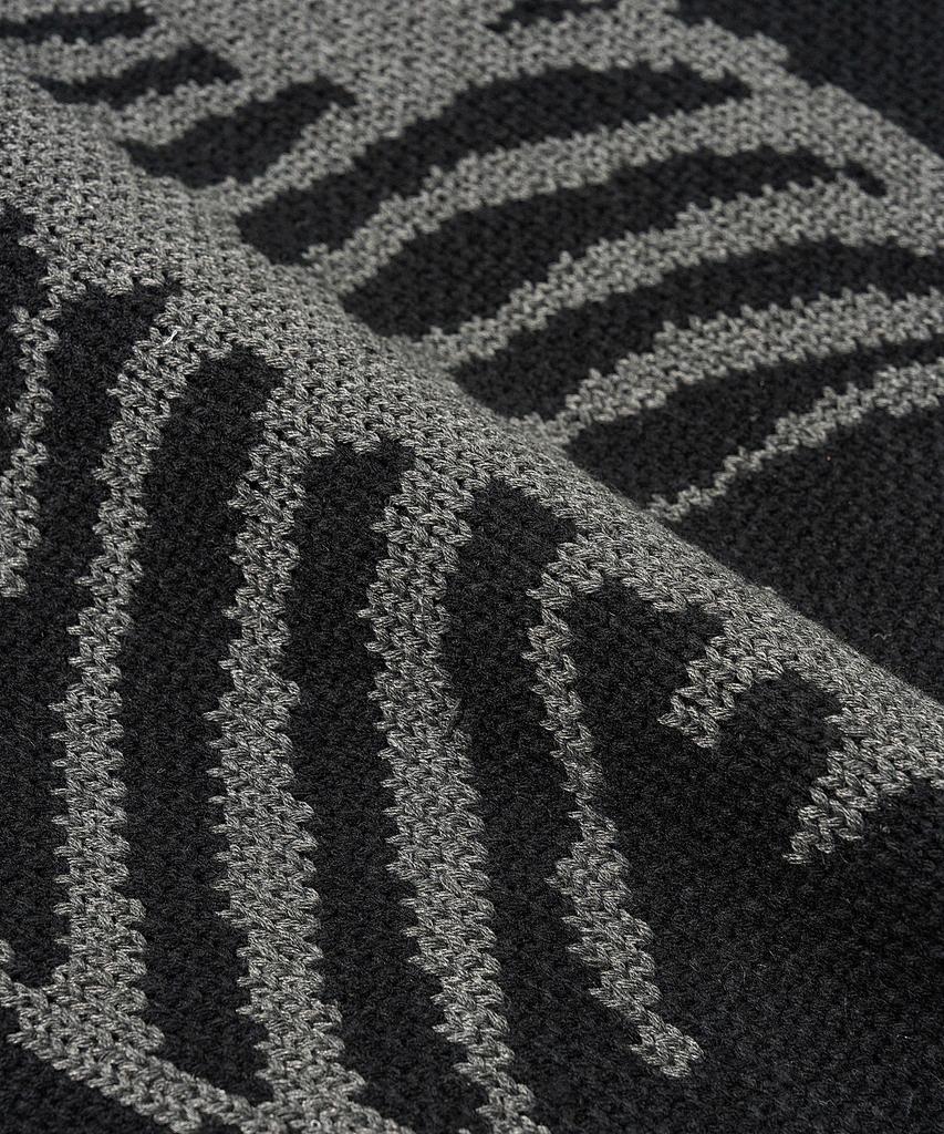 VASTIC Bone Jacquard Hoodie Knit_Black / Charcoal