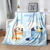 Blue Dog Adventure Blanket Soft Warm Cozy Perfect for Bedding Couch Bed Four Seasons Multipurpose Modern Style