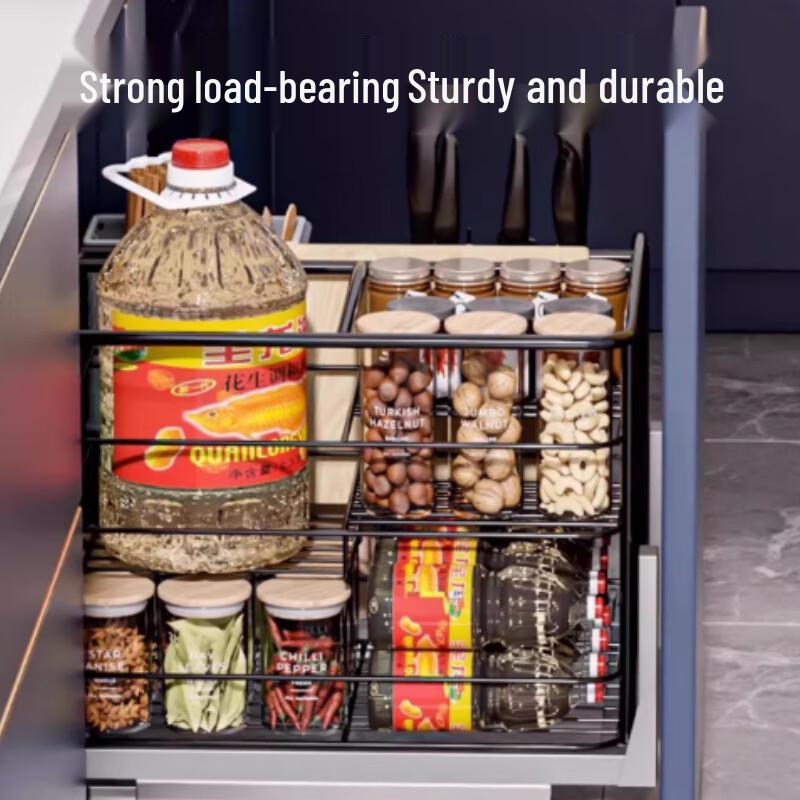 Kitchen Cabinet Pull-out Spice Rack Organizer