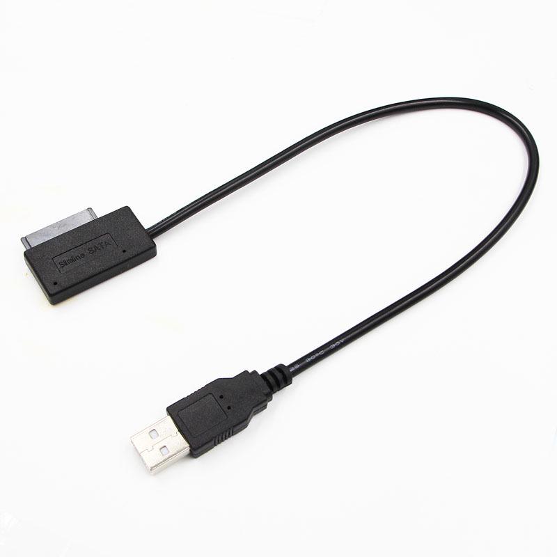 USB To Slimline SATA 13-pin Optical Drive Cable (SATA 7+6-pin) for Burning