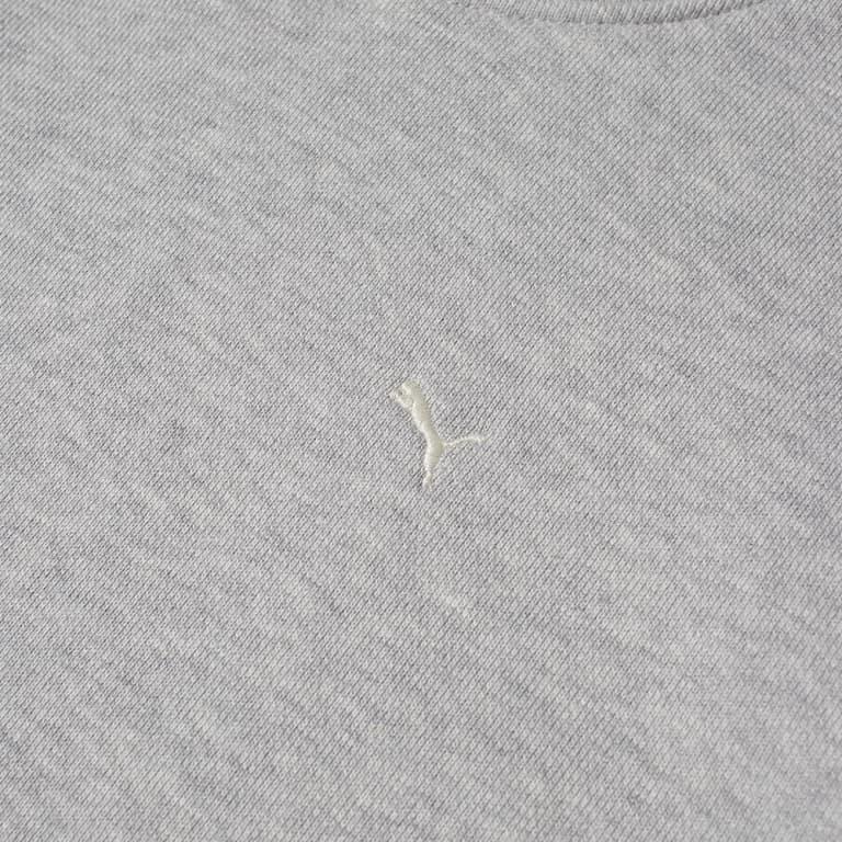 Puma Solid Color Pullover Hoodie With Embroidered Logo Men Hoodies Gray 533464-04