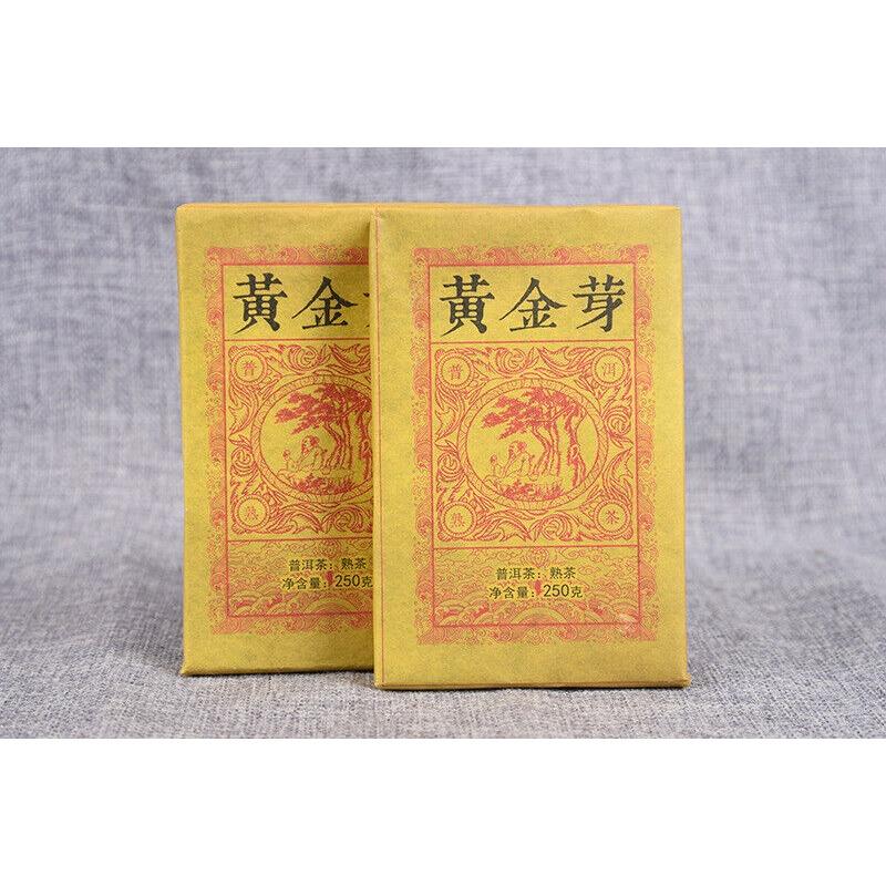 Чай Yunnan Pu er Ripe Golden Bud Ripe Tea Brick 250г — фото 8