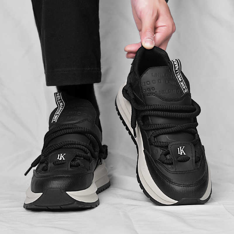 Fashion Rubber Sole Laced Sneakers Dress Heels Mens Gym Trainers Men Black Dress Shoes Sports Functional Best-selling Famous Brands