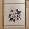 Black and White Floral Toilet Wall Stickers, Self-Adhesive Decals for Bathroom Bedroom Living Room Background Wall Decoration