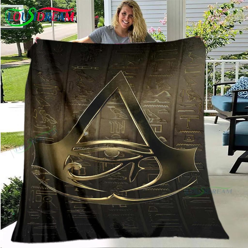 Spel Assassin’s Creed Valhalla Mjuk Filt Sport Vardagsrum Sovrum Soffa Sängfilt Gåva Resa Kontor Lunchrast Filt