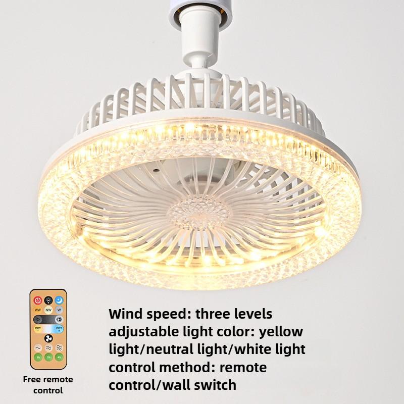 Smart Remote Control Iling Fan with LED Lighting Iling Fan with Lights Remote Control E27 Converter Base for Living Room