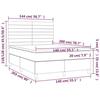 VidaXL Slat Bed Base with Mattress and LED, Upholstered Bed, Double Bed, Adult Bed for Interior Bedroom, 3134962