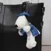 Yoshitoku Snoopy Plush Strap 18cm Official Licensed Product Hokkaido Nippon-Ham Fighters Pink Color