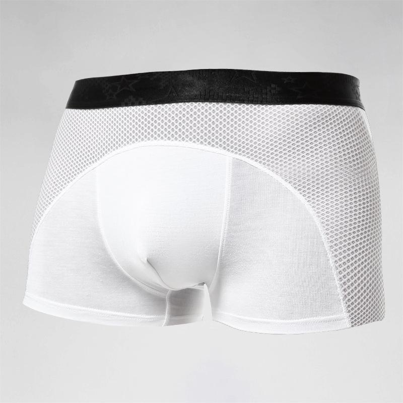Ice Silk Mesh Men's Boxer Briefs - Breathable, Comfortable Sports Shorts