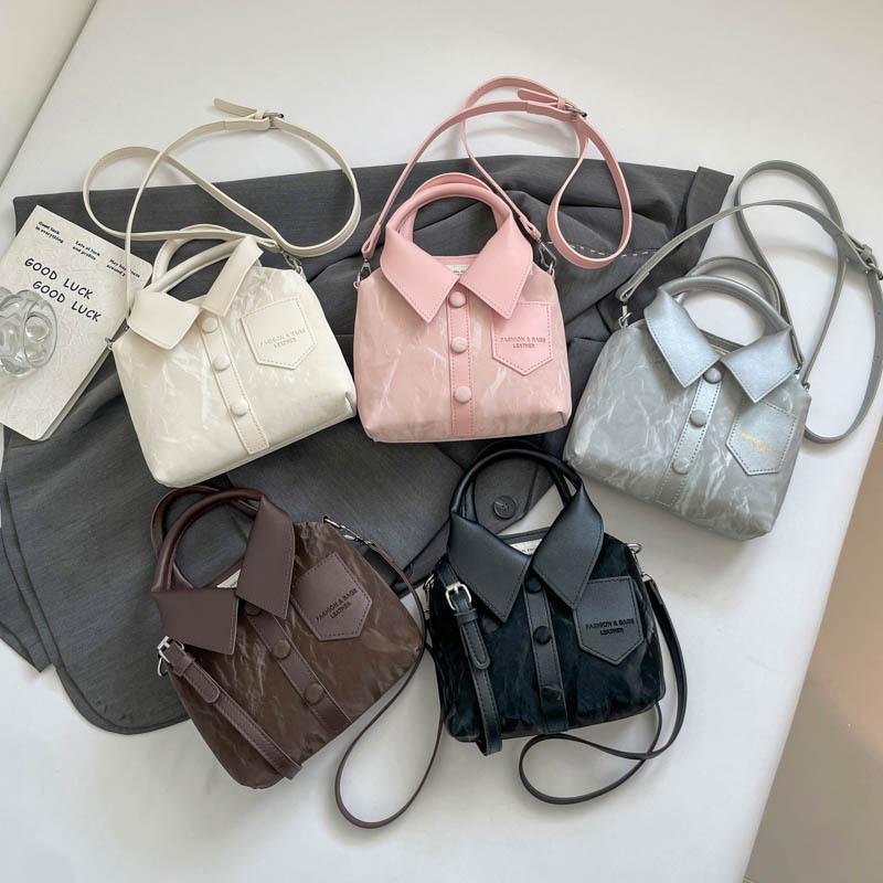Pu Portable Shirt-Style Shoulder Bag Women Versatile Crossbody Bags Zipper Handbag High Quality Tote Commuter Bags Gifts