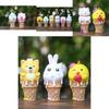Delightful Ice Cream Animal Collectible Figurines Cute Shiba Inu Rabbit Panda Desk Decor