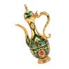 8PCS Zinc Alloy Wine Pot Kit Gold Green Turkish Tea Set Tea Sets Coffee Pot Set  Home Party Decor
