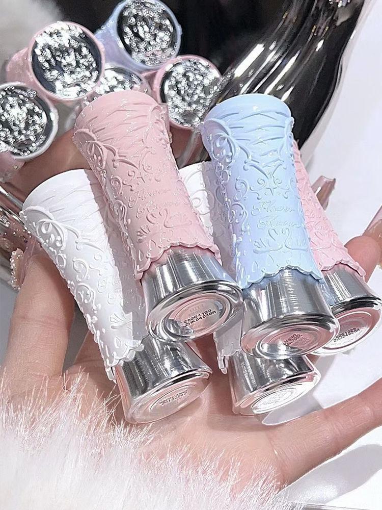 Flower Knows Swan Ballet Lip Glaze: Mirror Finish, Non-Transfer, Watery Light, Nude Lipstick for Women.