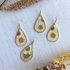 Chrysanthemum Pendant Earrings & Necklace - Fashionable Cross Design