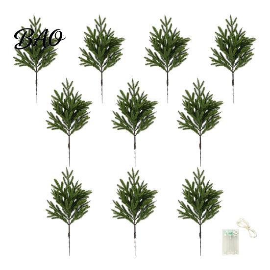 Illuminated Faux Greenery Artificial Lighted Pine with Lights, Fairy Light Olive Branch, Realistic Battery Operated Branches Stem for Home Table Vase