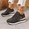 Plus Size Shoes for Women Autumn Fashion Women Lace Up Platform Wedges 36-43 Zapatos De Mujer Sneakers Women Flats