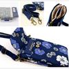 Japanese Floral Canvas Phone Crossbody Bag Women Multi Pocket Shoulder Bag Travel Passport Wallet Cell Phone Purse with Adjustable Strap