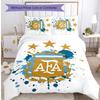 Argentina National Football Team Pattern Printed 3PCS Bedding Set Soft Skin-Friendly Washable Duvet Cover & Pillowcases Set All Season Bedroom
