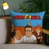 K-King Of The H-Hill Pillow Case Office Sofa Dorm Chair Back Short Plush Double-Sided Printing Home Cushion Cover