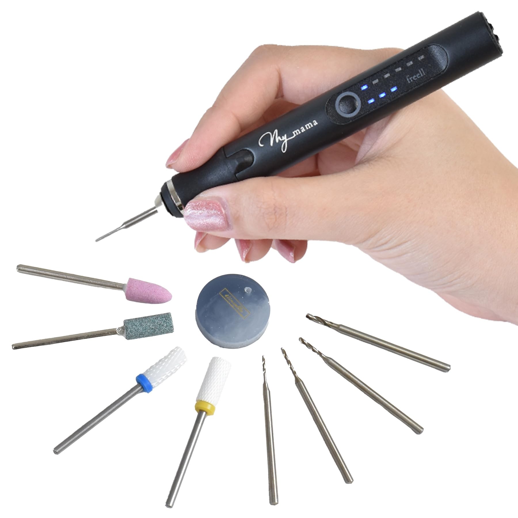 

MYmama Rechargeable Cordless Electric Pin Vise Set, Freell Compact, Small Electric File (Freell Body)