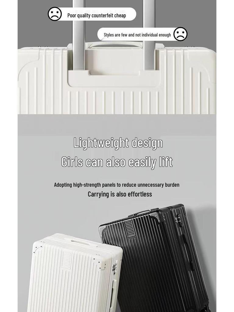 Women's Retro Large Capacity Password Suitcase - Durable Trolley Case for Student Travel