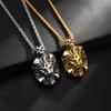 European and American Hot Selling Fashion Party Lion Head Pendant Mens Necklace Jewelry