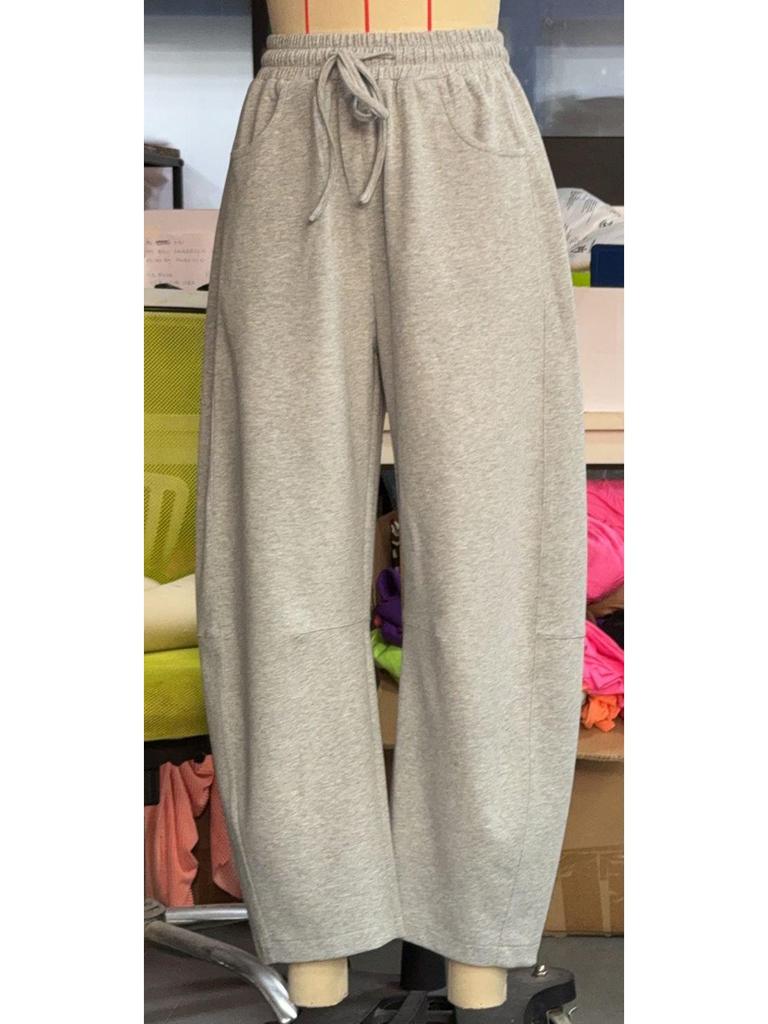 2025 European & American Women's Summer Sports Drawstring Nine-Point Sweatpants