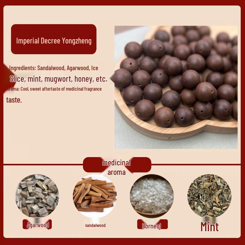 High-Grade Imperial Yongzheng Natural Incense Beads: DIY Handmade Long-Lasting Fragrance Bracelets for Men  Women 8MM bead