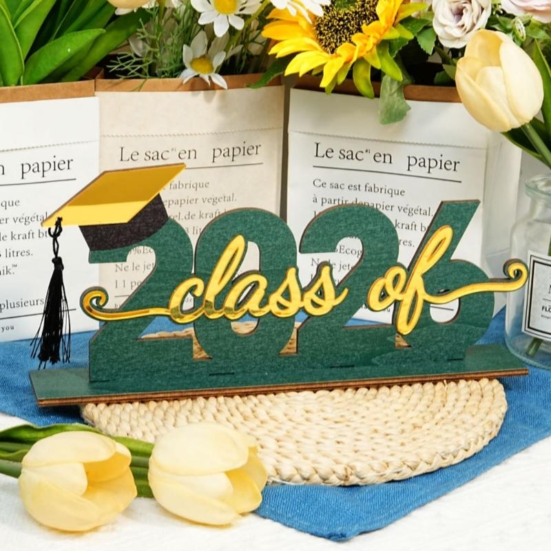 Graduation Decorations Class of 2026 Wood Table Centerpieces Congrats Grad Wooden Sign Graduation Table Toppers Gift