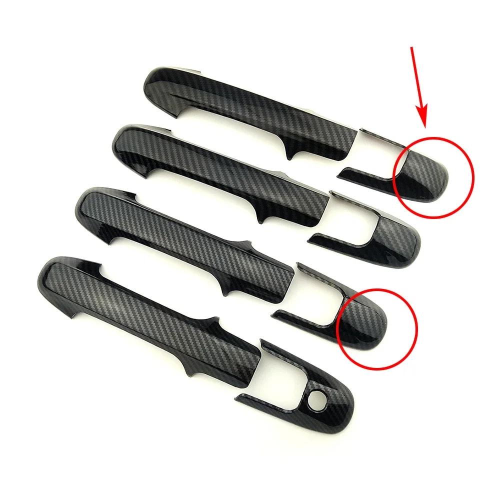 For Honda Accord 7 Gen 2003-2007 Carbon Fiber Color Exterior Parts Chrome Door Handle Cover Decoration Trim Protection Sticker