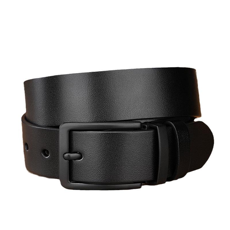 

Мужской модный ремень из натуральной кожи в корейском стиле с пряжкой-штифтом – Черный 110 cm чёрный