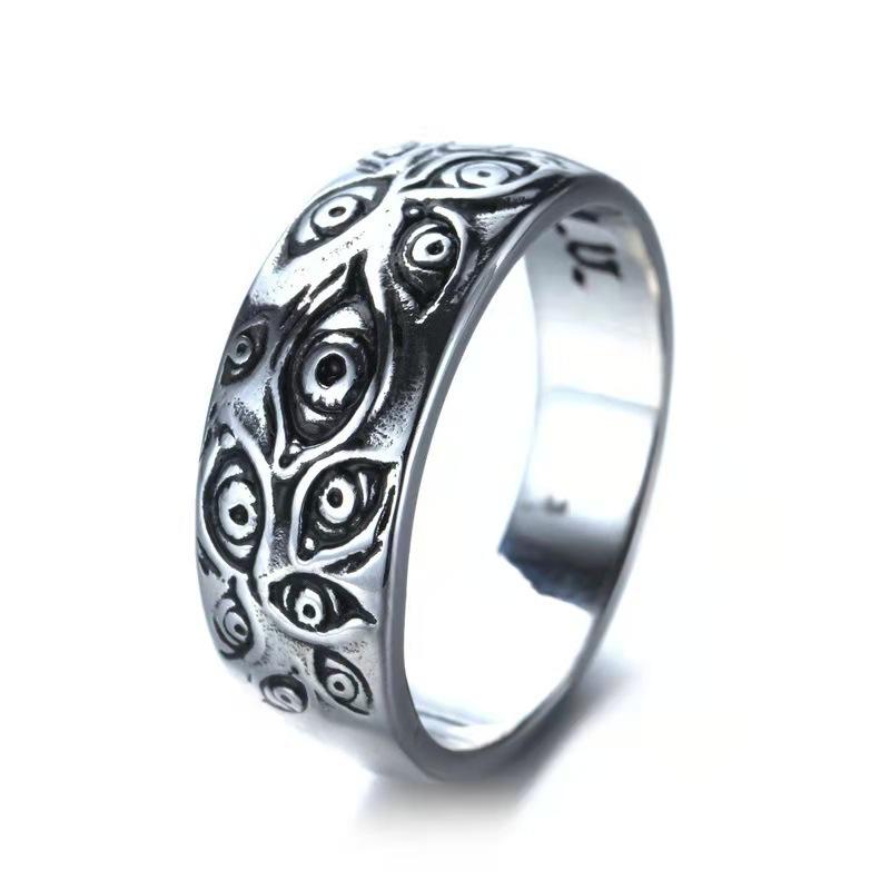 European and American Devil's Eye Ring - Trendy Hip-Hop Style