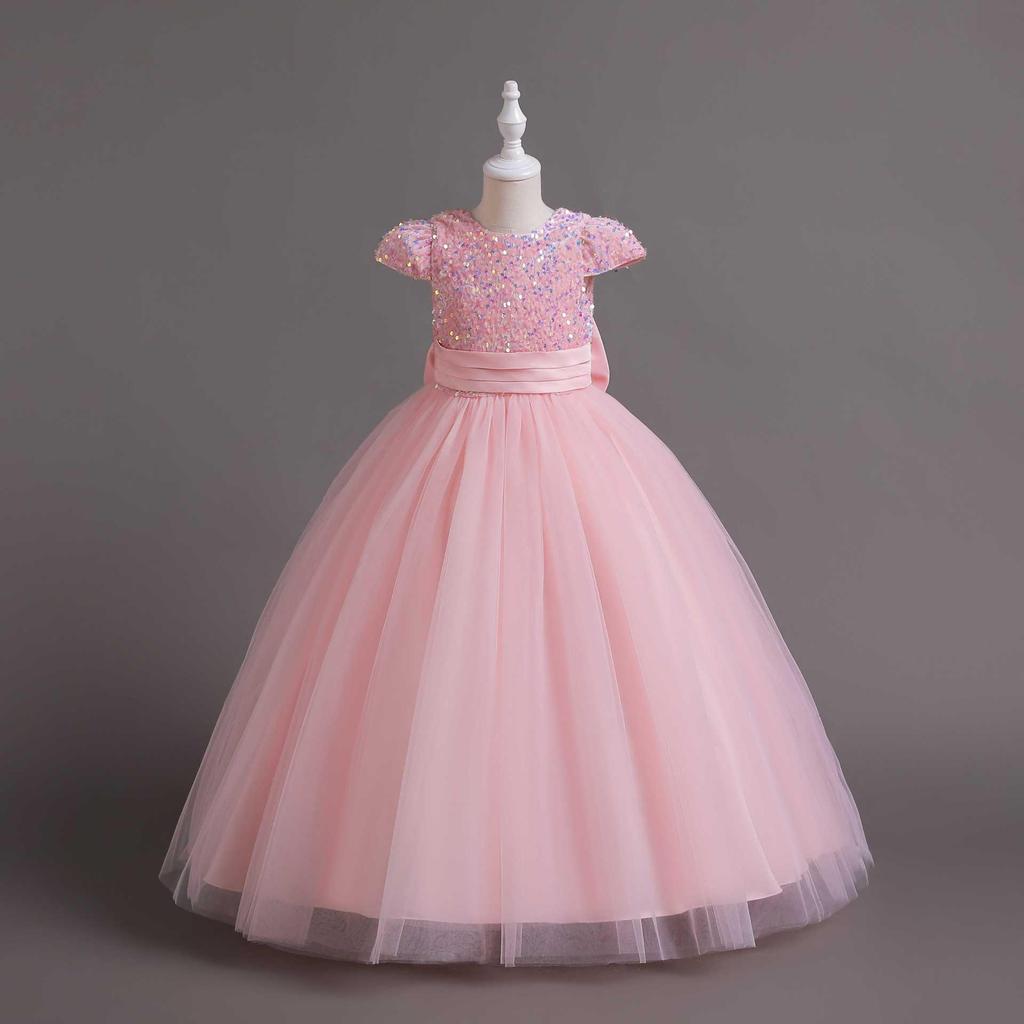 Girls' 2025 Sequin Princess Evening Dress