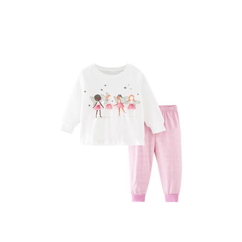 Girl Autumn Fashion Cotton Two Piece Set With Abstract Print For Kids