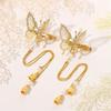 2 stk skjelvende sommerfugl sideklips Moving Butterfly Hårnål Dusk Dame Vintage Elegant Butterfly Hårnål Hodeplagg Styling Tool