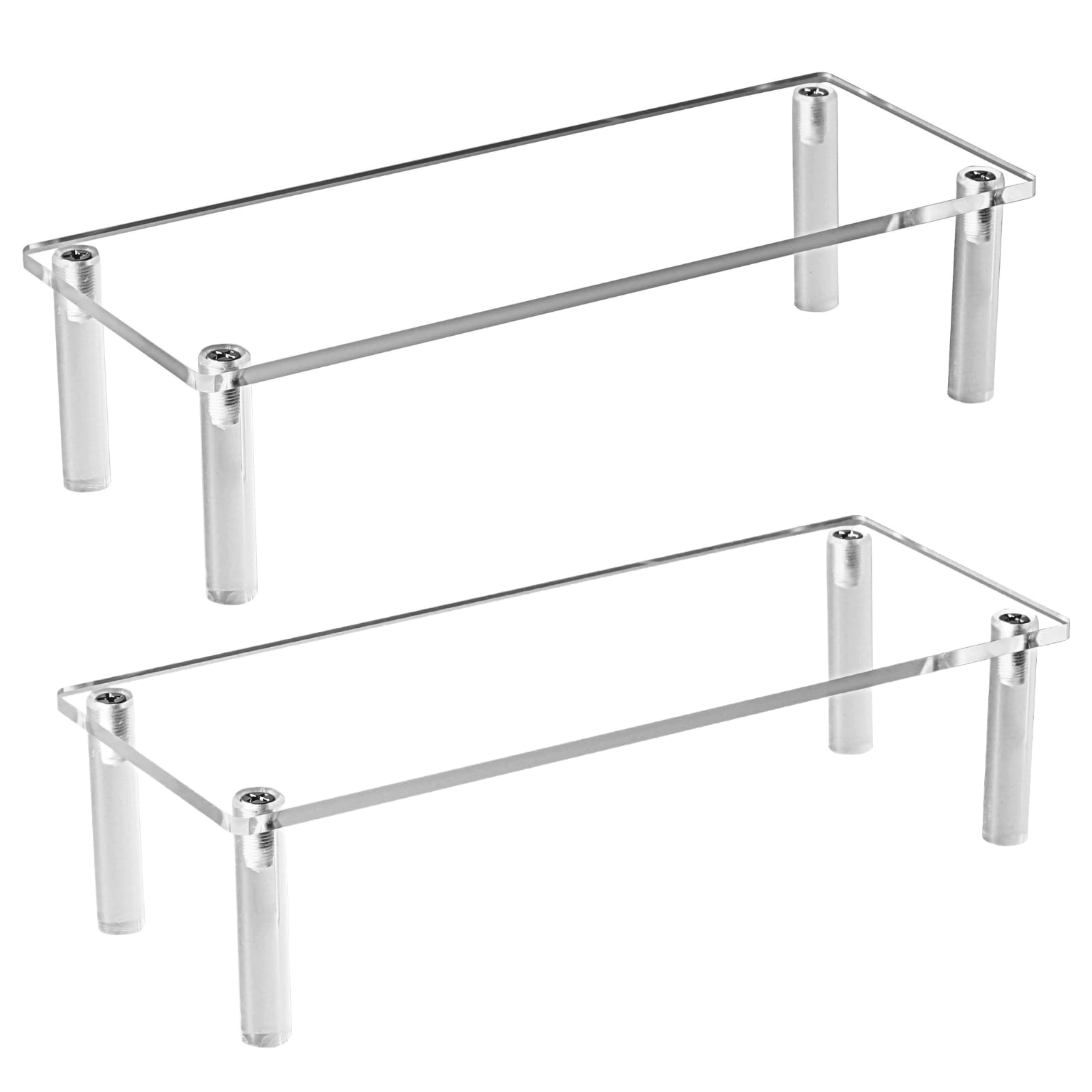 Acrylic Honpo Display Stand Set of 2 20cm 1-Tier Acrylic Shelf Table Collection Case Exhibition Pedestal
