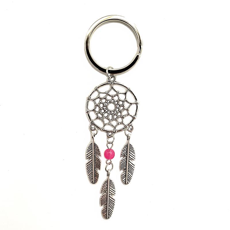 Cross-Border Dream Catcher Leaf Tassel Keychain Pendant