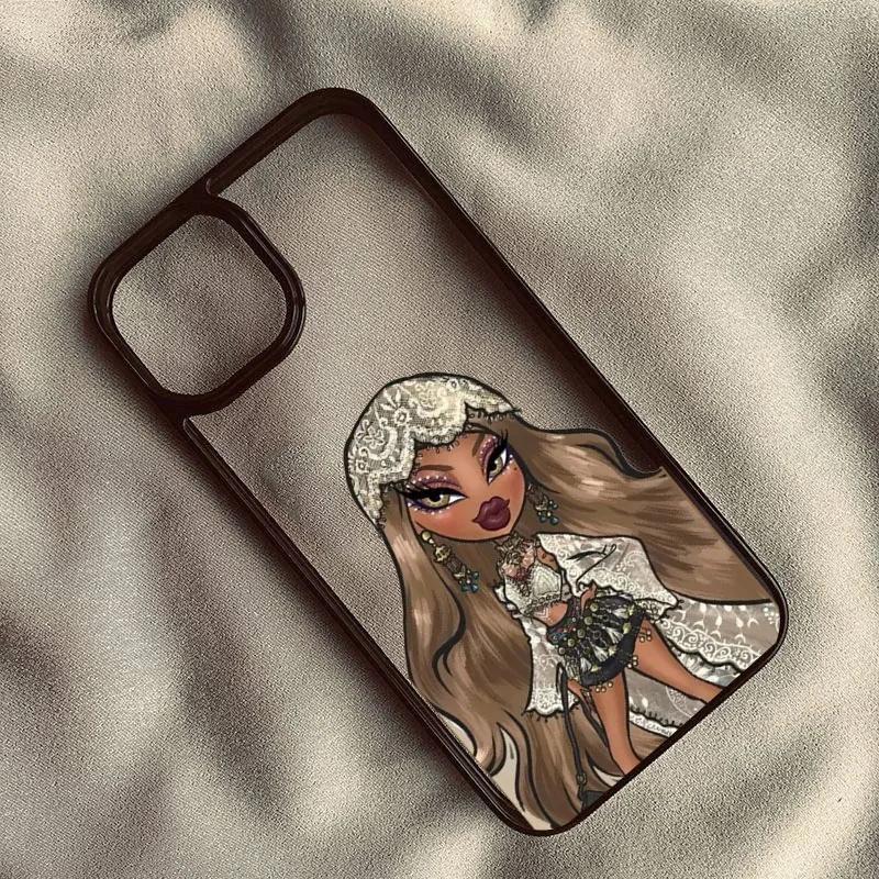 Lovely Doll Bratz Phone Case For IPhone 15 14 Pro MAX 11 13 12  X XR XS 7 8 Plus Fashion Girl Shockproof Hard Cover Clear Bag