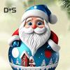 Roly-poly Santa Claus přívěsek 2D akrylová závěsná ozdoba vánoční stromeček kreslená Santa dekorace na krbovou římsu auto batoh