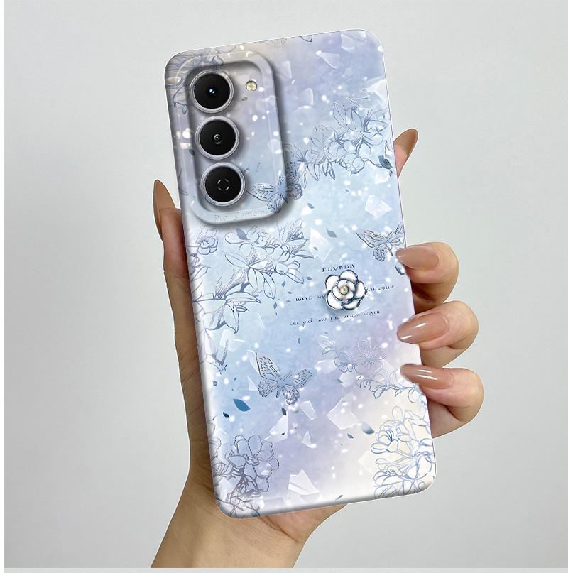 Casing For Tecno Spark 40 Pro 40Pro+ Plus 4G Aesthetic Flowers Phone Case Slim Liquid Silicone Anti Drop Protection Soft Cover
