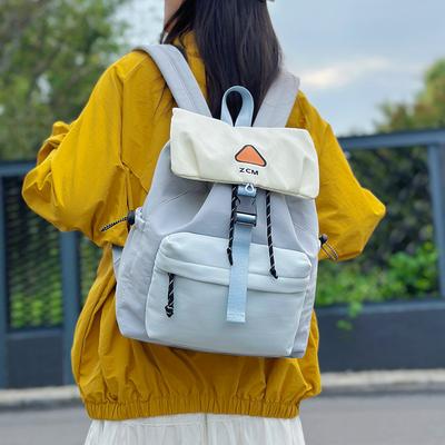 New Casual Color Matching Large-capacity Mountaineering Waterproof Backpack Junior High School Schoolbag Women's Outdoor Lightweight Backpack
