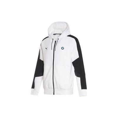 Jachetă cu glugă cu mânecă lungă BMW Motorsport Colorblock Jachete pentru bărbați Negru Alb 596097-02