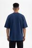 Men's Oversized Basic Machinist T-shirt – Indigo XS