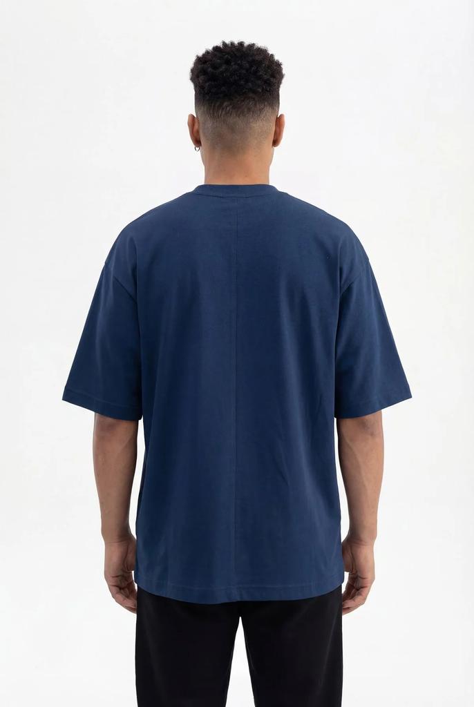 Men's Oversized Basic Machinist T-shirt – Indigo XS