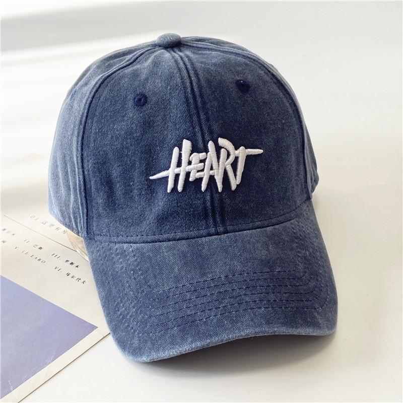 Four Seasons Washing Baseball Cap Men Korean Three Dimensional Letter Embroidered Baseball Cap Women Darkened Wide Brim Showing Face Small Sun Hat